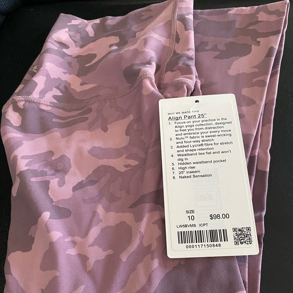 Lululemon Align Pant II 25” Incognito Camo Pink